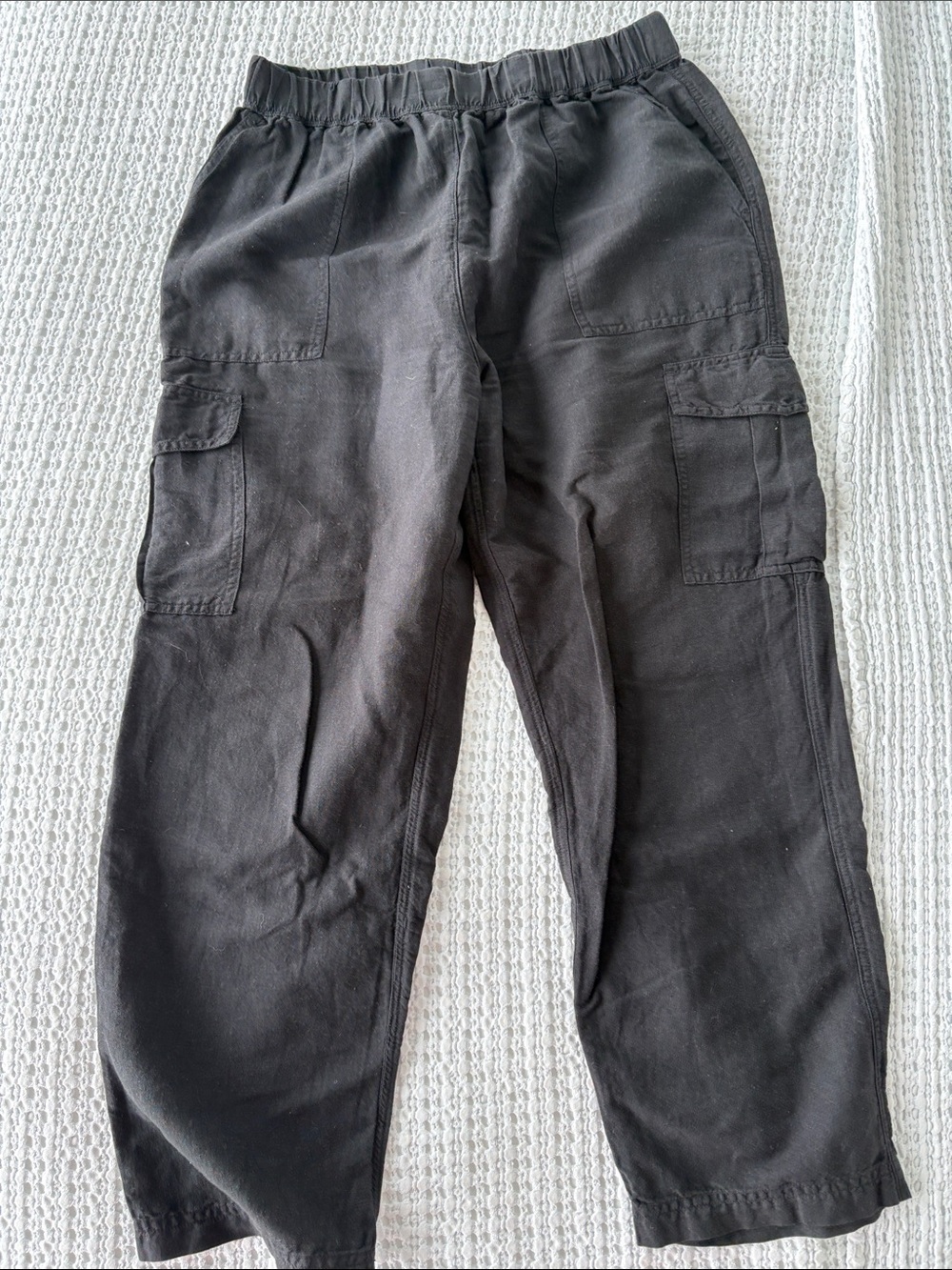 Unsubscribed black linen pants medium.
